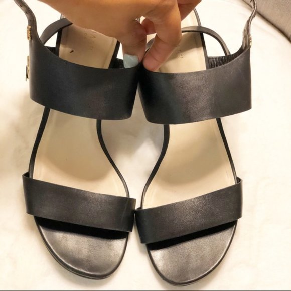 Cole Haan Shoes - Cole Haan Black Patent Leather Double Strap Heels